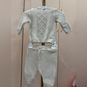 Carter's Cream Cable Knit Kids Matching Set
